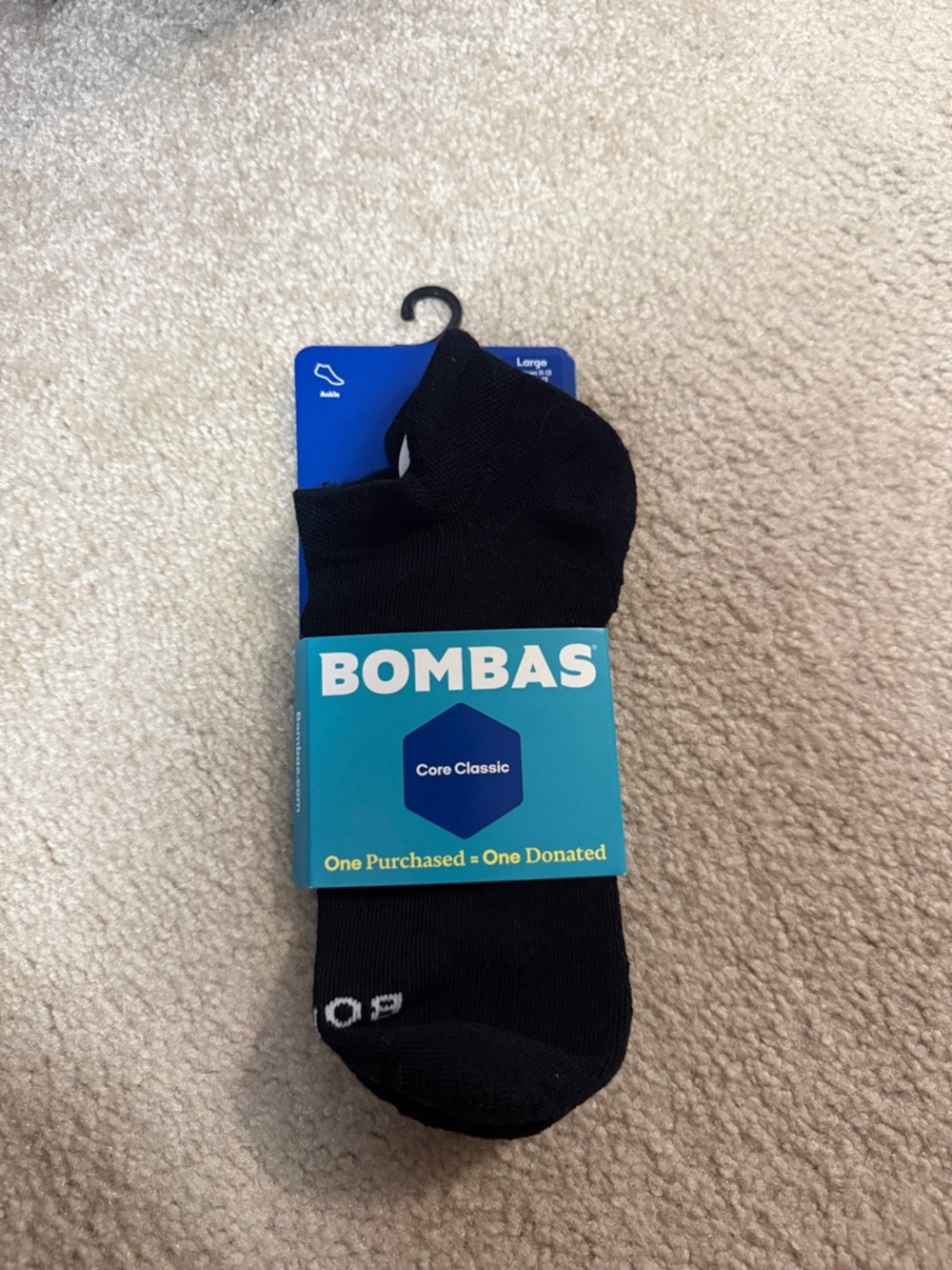 Bombas Black Core Classic Ankle Socks for Men